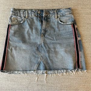 Zara denim mini skirt